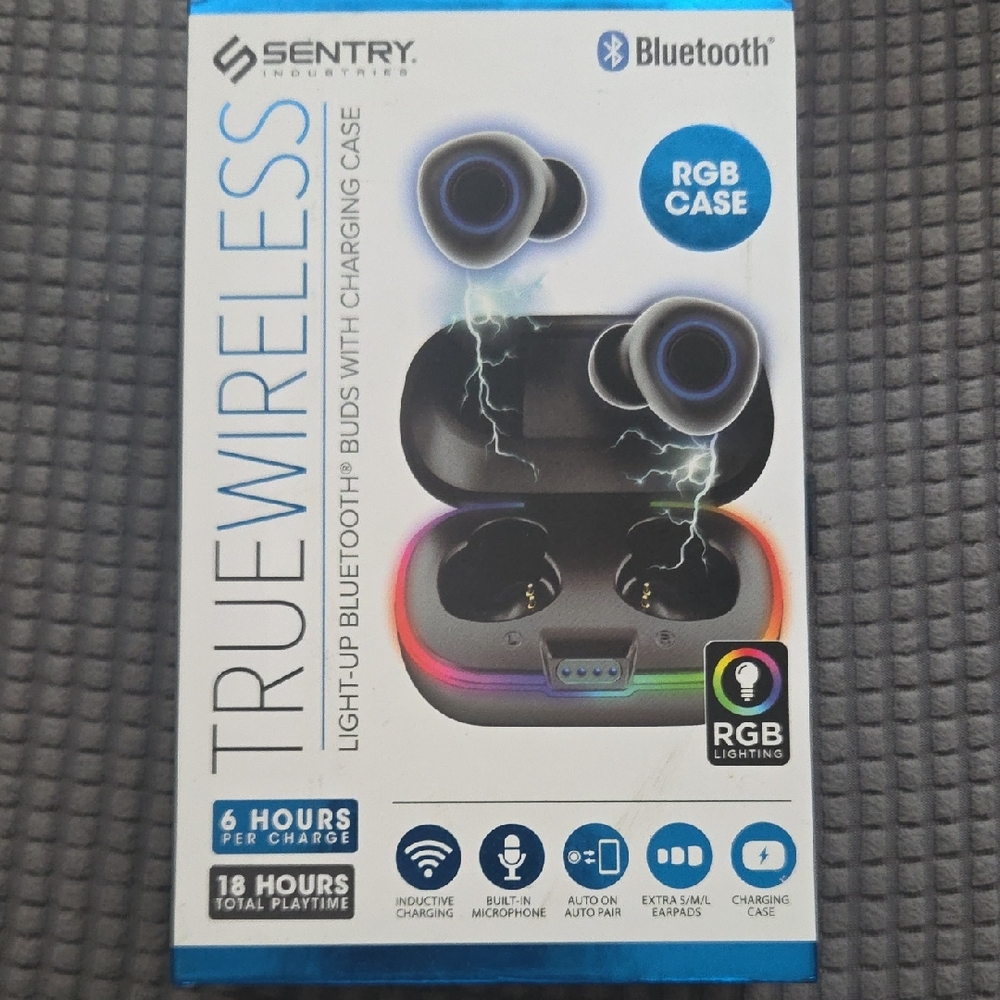 Sentry True Wireless Bluetooth Earbuds with RGB Case